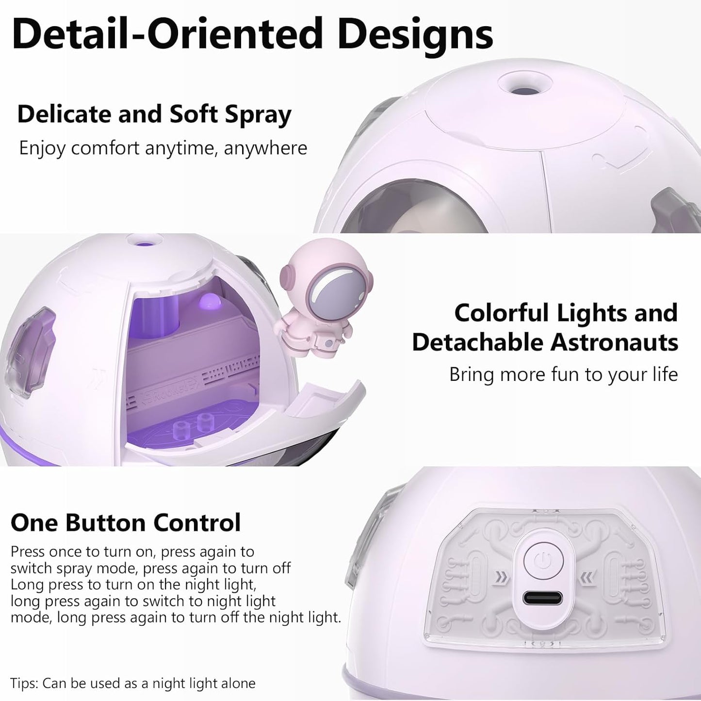 Humidificador de Astronauta con RGB Aromaterapia.